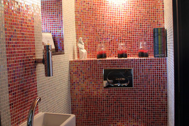 Example of a trendy powder room design in Other