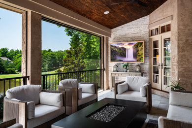 Transitional porch idea in Charlotte