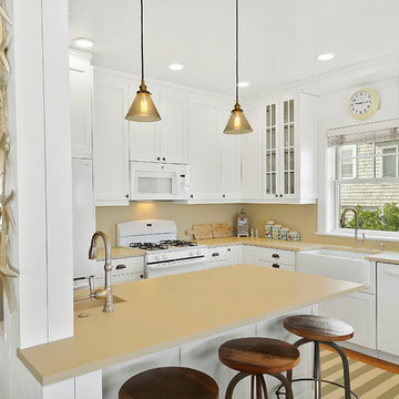 Kitchen with stools
