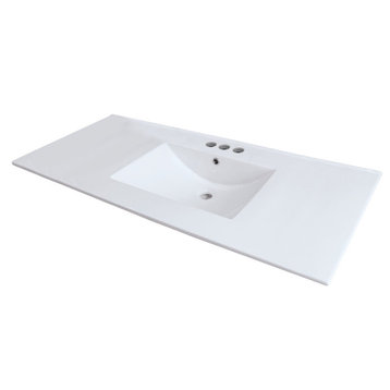 Transolid Juliette 49" Vitreous China Vanity Top With Integrated Sink, White