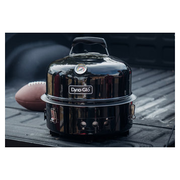 Dyna-Glo Compact Charcoal Bullet Smoker in High Gloss, Gloss Black