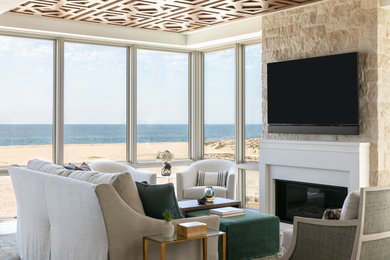 Tuscan sunroom photo in Orange County