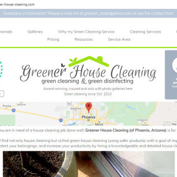 My Green House Cleaning Website