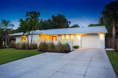 Example of a trendy exterior home design in Tampa