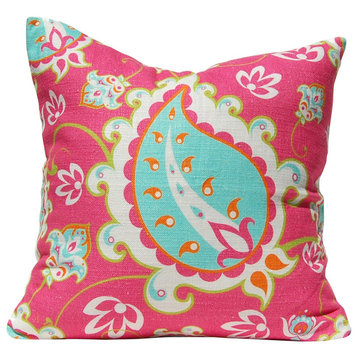 Paisley Pillow, Pink