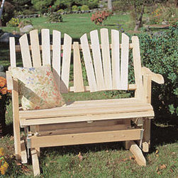 Loveseat Cedar Glider Bench - Outdoor Gliders