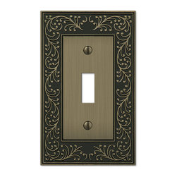 English Garden Antique Brass Switchplate - Switch Plates And Outlet Covers