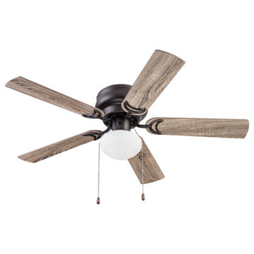 Prominence Home Alvina Low Profile Ceiling Fan with Light, 44 inch