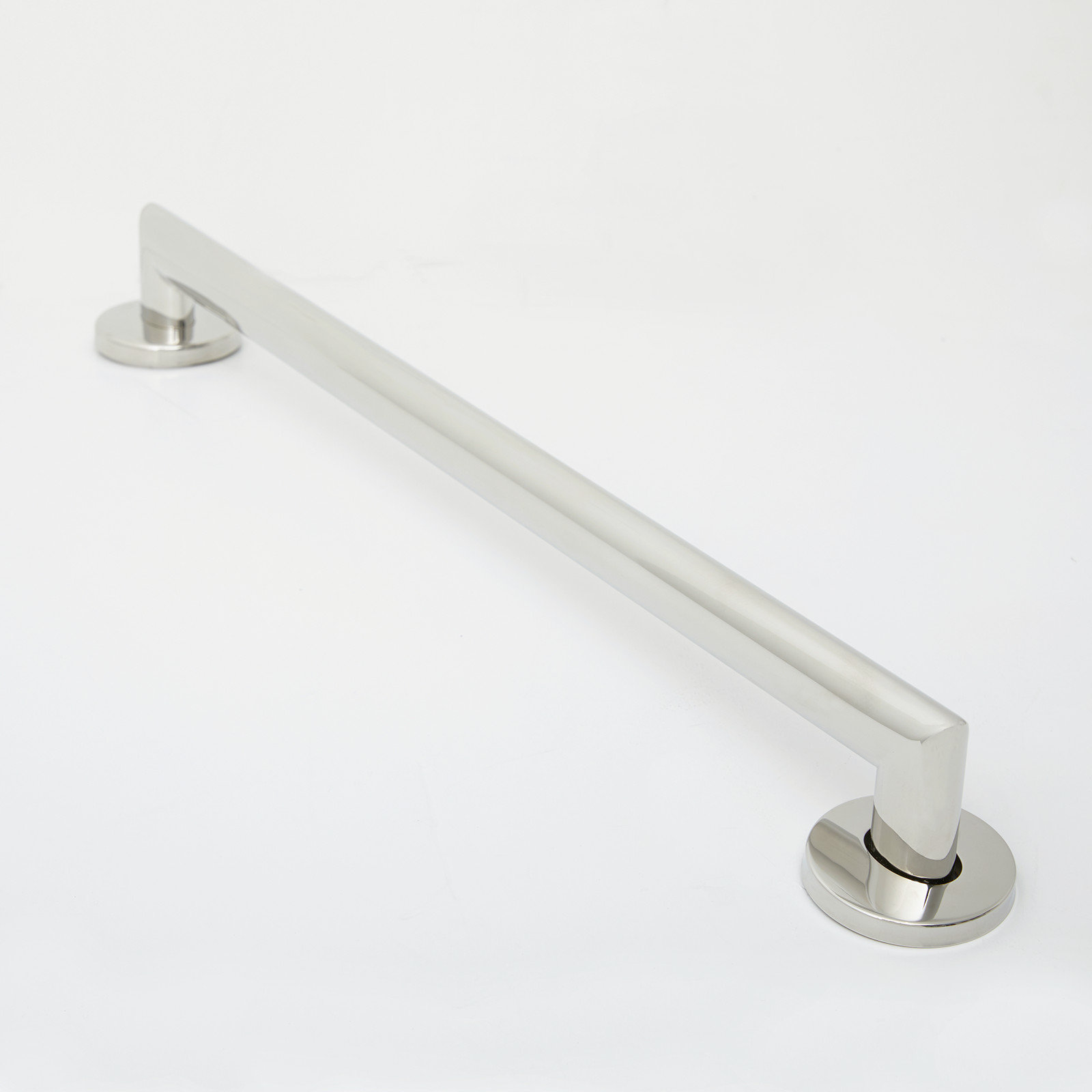 Coronado Designer Oval Bathroom Shower Grab Bar, Mitered Corners, Polished, 12"