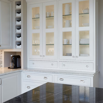 Glass Cabinets with Glass Knobs
