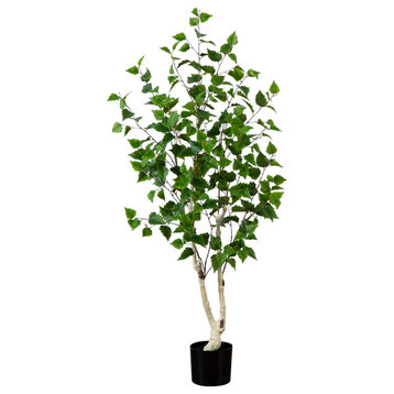 5ft. Artificial Birch Tree With Real Touch Leaves