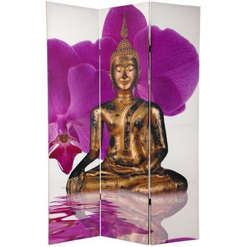6' Tall Double Sided Thai Buddha Room Divider