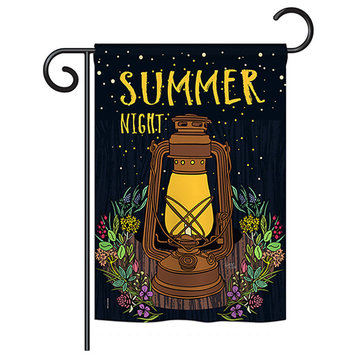 Summer Night Lantern Summer, Seasonal Fun In The Sun Garden Flag 13"x18.5"