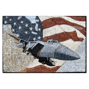 American Aircraft Mosaic Marble, 20"x30"