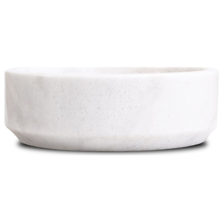 Natural Stone Vessel Bathroom Sink - Avalon Marble, Blanc