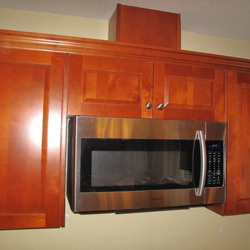 Modern Kitchen Update Done in Alder in a Golden Maple Stain