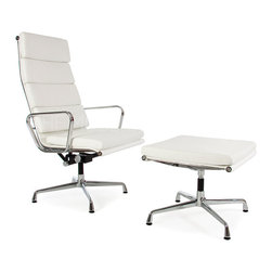 Eames EA222 Soft Pad Chair & Ottoman Reproduction - Products