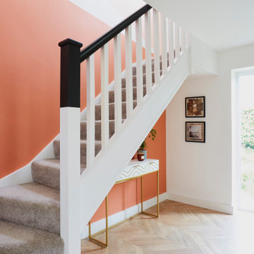 Colour Blocking Hall & Stair Design