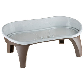 Elevated Pet Feeding Tray Non-Skid with Splash Guard by Petmaker