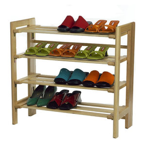 Furinno Fncj 33019ex Pine Solid Wood Shoe Rack Espresso Transitional Shoe Storage By Furinno