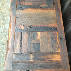 Barnwood Inlay Entertainment Table - Buffets And Sideboards