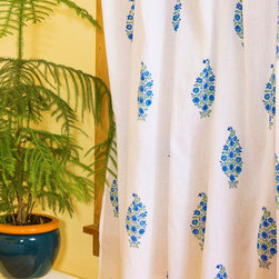 Blue Curtains - Windows And Doors