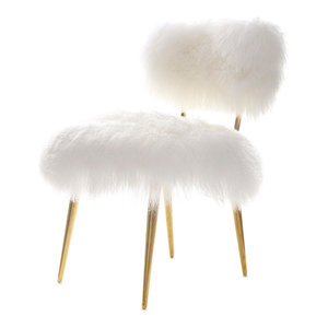 Aron Living Gold Bubble Chair White Cushion Contemporary Hanging Chairs By Hedgeapple