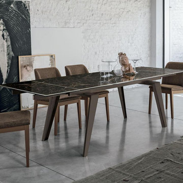 Libeccio stoneware extending dining table by Target Point