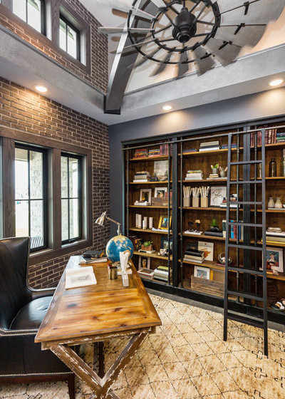 Industrial Home Office by Unique Homes Iowa