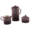 Le Creuset Truffle Stoneware French Press with Matching Cream and Sugar Set
