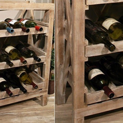 Standing Wood Wine Rack - Products