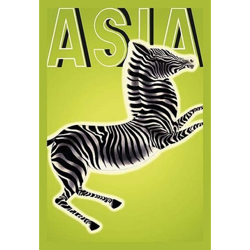 Zebra with Title- Gallery Wrapped Canvas Art 12" x 18"