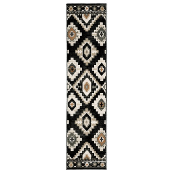 Oriental Weavers Georgia Indoor Rug Charcoal/ Ivory 1'10" X 7'6"
