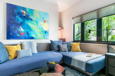 Inspiration for a contemporary family room remodel in Tampa