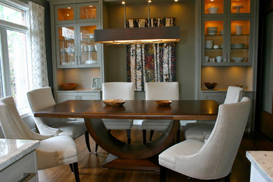Inspiration for a contemporary dining room remodel in London
