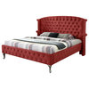 Lucca King  Bed, Maroon