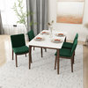 Lisette Modern Solid Wood Walnut Dining Room & Kitchen Table and Chair Set of 4