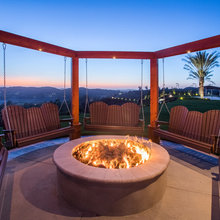 Fire pit swing seats
