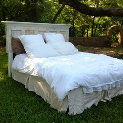 5 panel king size vintage door headboard - Headboards