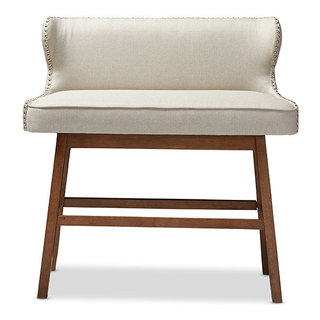 Gradisca Fabric Button-Tufted Upholstered Bar Bench Banquette ...