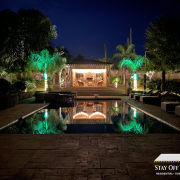 Pool Landscape Lighting by Stay Off The Roof!