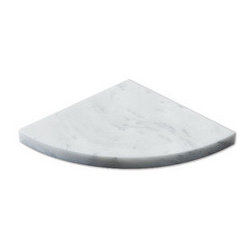 Shower Fixture Stone Corner Shelf - White Carrara 9" - Products