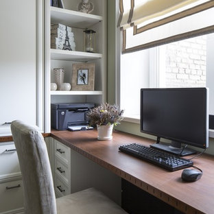 Выдающиеся фото от архитекторов и дизайнеров интерьера: кабинет в стиле современная классика