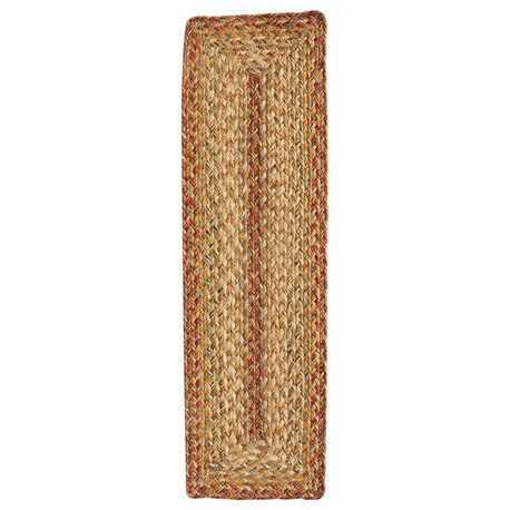 Homespice Decor Harvest Jute Braided Stair Tread 8" x 28" (Rectangle)