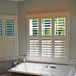 Bathroom Window Treatments for Privacy - Interior Shutters
