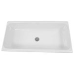 Nantucket - Canal 35" Sink, White - Nantucket Sinks Italian fireclay vessel sink in a move in a new direction.  With stand-out style, this fireclay vessel sink offers a generous 35.5 inch wide basin to give your bathroom vanity an air of luxurious spaciousness.  Its glaze finish is classic and elegant but also easy to care for.  Crafted in the artisanal traditions of Italy and made with premium fireclay.  Its glazed surface inhibits bacterial growth.  Due to the firing process, dimensions are nominal and may vary to actual up to .25". Brant Point is the most photographed area in Nantucket. Our Brant Point collection of luxury bathroom vessel sinks are made of vitreous ceramic china and fireclay.. They make a great addition and focal point to any bathroom design.