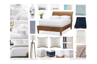 Design ideas for a nautical bedroom in Other.