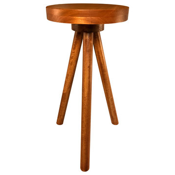 Side Table End Table Round Wood Stool Custom Handmade Barstool Bar Set Modern, C