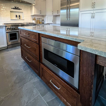 Custom White and Wood Contemporary Kitchen