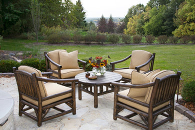 Example of a mountain style patio design in Milwaukee